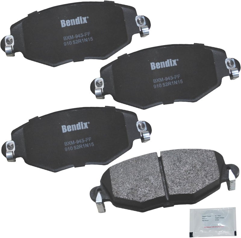 Bendix وسادات فرامل أمامية شبه معدنية Priority1 CFM910 لسيارة فورد مونديو 2007-2001، جاكوار X-Type 2008-2001 - Image 1